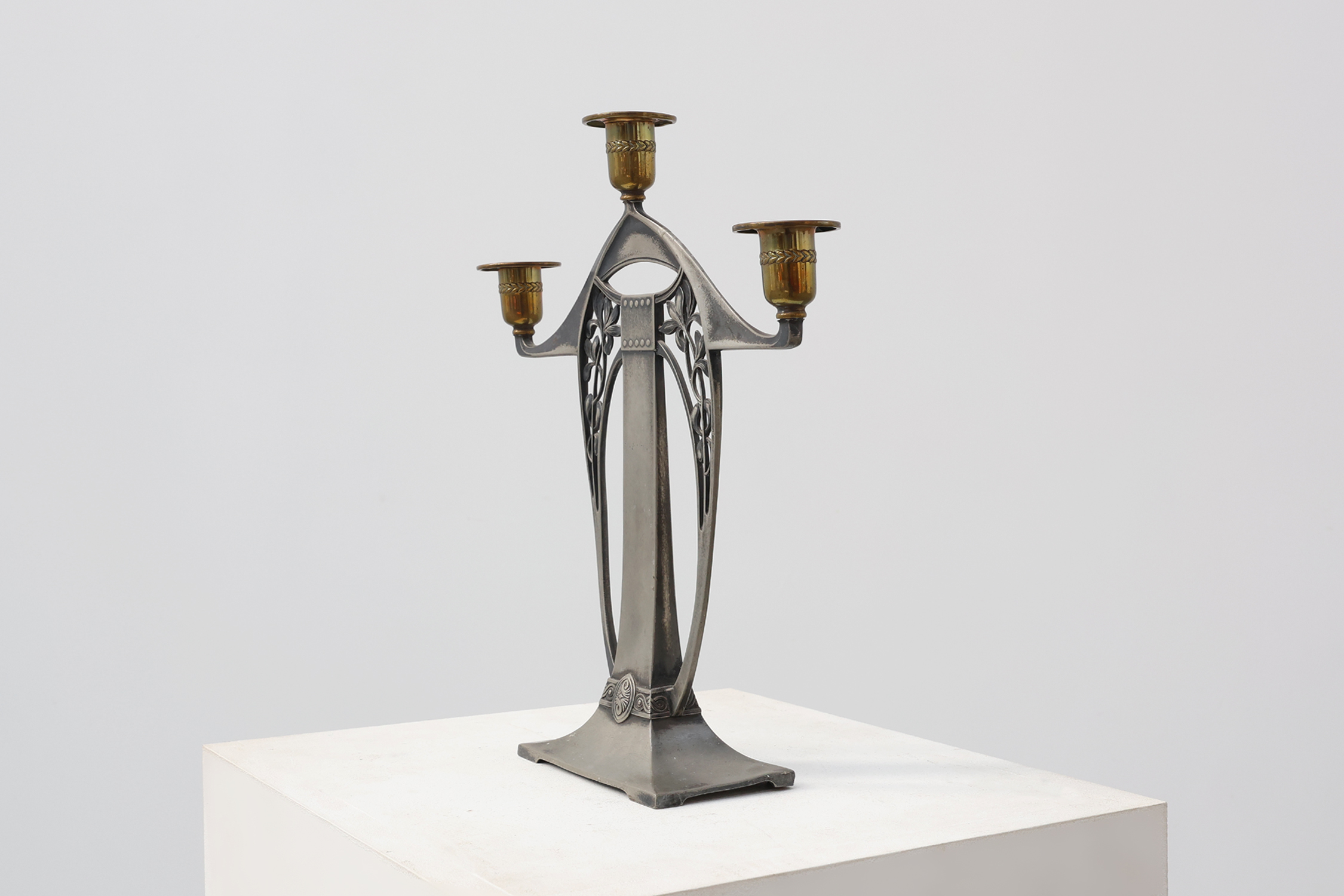 Art Nouveau Three‑Arm Candelabrum by WMF, Early 20th Centurythumbnail